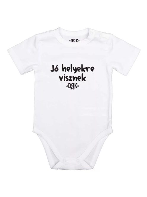 Dorko rövid ujjú kombidressz Jó helyekre visznek mintával fehér 62