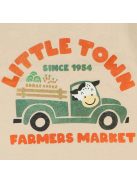 Bébi ujjatlan hálózsák pamut Little Town Famers market homok 62