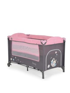   MONI Sleepy összecsukható luxus utazóágy 2 szint+pelenkázó+ játék pink
