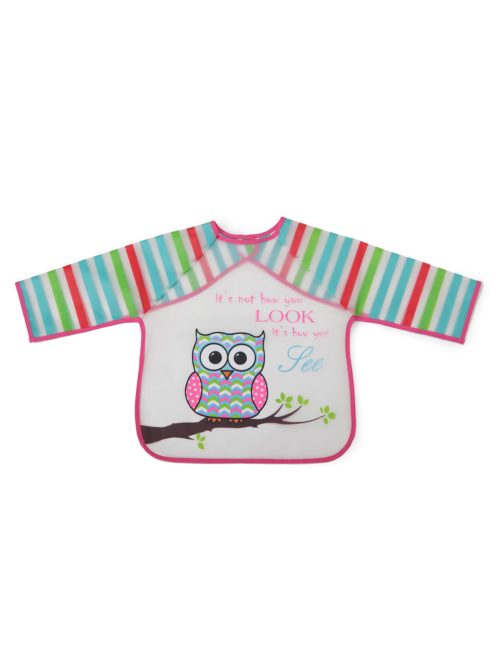 BIB előke hosszú ujjas Messy PINK