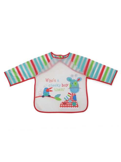 BIB előke hosszú ujjas Messy PIROS