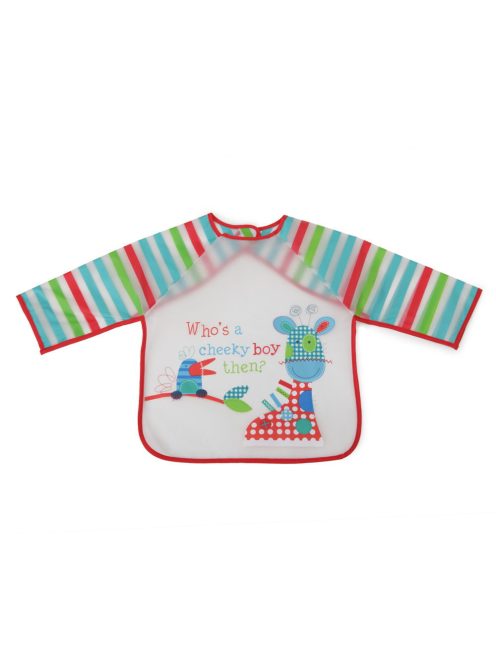 BIB előke hosszú ujjas Messy PIROS