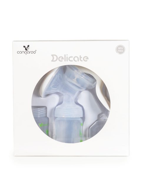 Cangaroo Delicate mauális mellszívó 2 cumisüveggel fehér