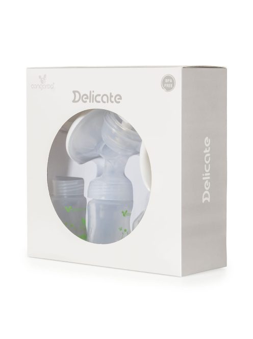 Cangaroo Delicate mauális mellszívó 2 cumisüveggel fehér