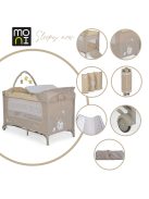 MONI Sleepy összecsukható luxus babaágy 2 szint bézs