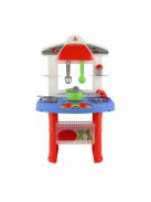Polesie Toys  kis konyha JANA edényekkel 49cm PIROS/kék