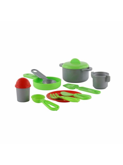 Polesie Toys  kis konyha JANA edényekkel 49cm PIROS/kék