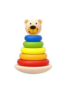 TOOKY Toy fatorony MACI, montessori, karikák SZÍNES 