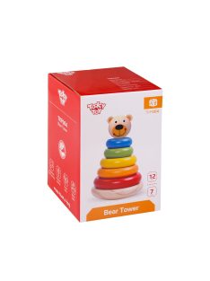 TOOKY Toy fatorony MACI, montessori, karikák SZÍNES 