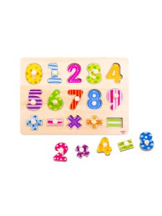 TOOKY Toy fapuzzle számok  -16dbos