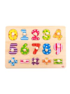 TOOKY Toy fapuzzle számok  -16dbos