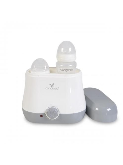 Cangaroo Baby duo dupla cumisüveg melegítő szürke
