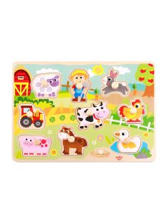 TOOKY Toy fapuzzle farm állatok -10dbos