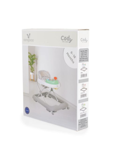 Cangaroo Cody bébikomp szürke