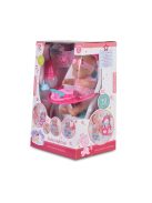 Baba 36 cm-es szett etetőszékkel, tányérral
