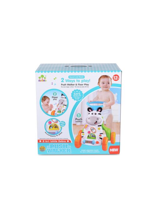 MUSIC PUSH WALKER 2in1 járássegítő zebrás