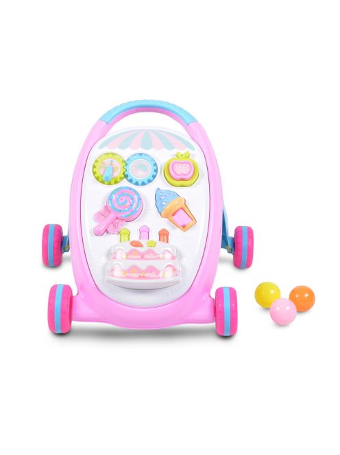 MUSIC BABY WALKER járássegítő sütis PINK