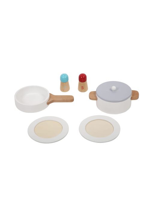 Moni Toys Fajáték fa kiskonyha 15db