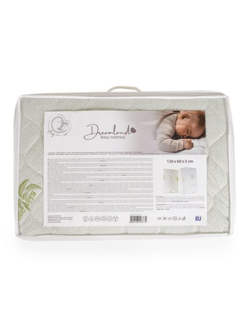 HUGZZZ Dreamland összecsukható matrac aloe vera 120x60 fehér