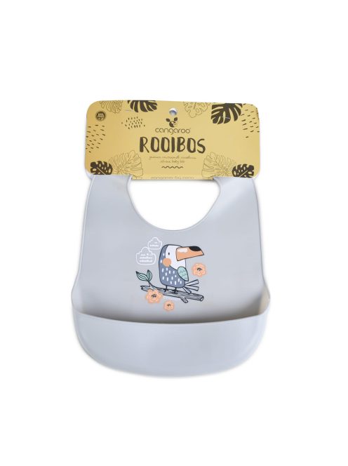 Cangaroo Rooibos szilikon előke szürke madár