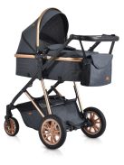 MONI Midas átalakítható sport/mózes babakocsi + táska, +fekvőbetét FEKETE