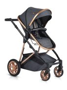 MONI Midas átalakítható sport/mózes babakocsi + táska, +fekvőbetét FEKETE