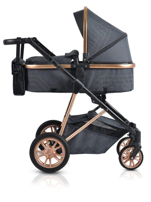 MONI Midas átalakítható sport/mózes babakocsi + táska, +fekvőbetét FEKETE