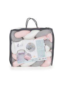Cangaroo Braidy fonott fejvédő 180cm pink/szürke