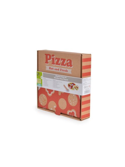 FAJÁTÉK fa pizza szett 22 dbos