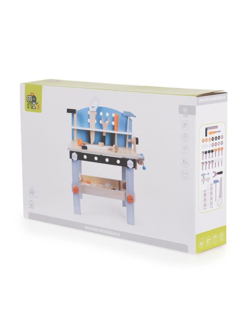 Moni Toys Fajáték fa szerelőpad 49x45x 29.5cm