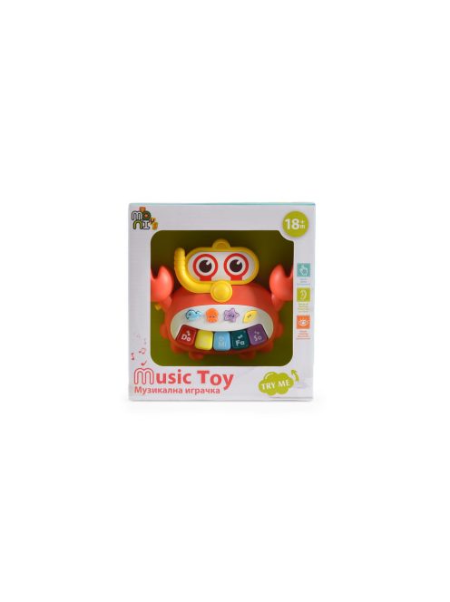 Moni Toys Műanyagjáték zenélő rák narancs