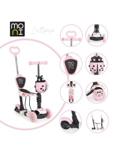 MONI Lollipop roller üléssel katicás pink