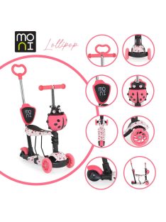 MONI Lollipop roller üléssel katicás piros