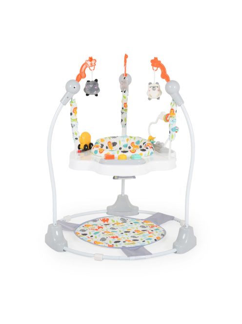 MONI Magic fun baba ugráló pasztel játékkal szürke