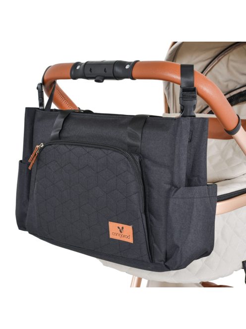 Cangaroo Keily kismama oldal táska babakocsira FEKETE