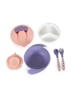 Cangaroo JELLY Tál szett villával, kanállal PINK