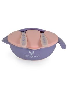 Cangaroo JELLY Tál szett villával, kanállal PINK