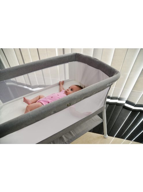 MONI Kalinihta újszülött babaágy önálló, 11 kg, 1 szint fehér láb bézs