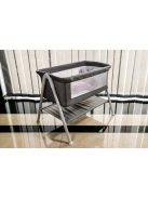 MONI Kalinihta újszülött babaágy önálló, 11 kg, 1 szint fehér láb grafit