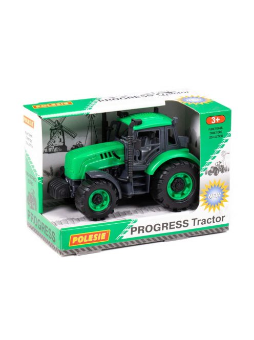 Polesie Toys  91222 lendkerekes, hátrahúzós traktor ZÖLD