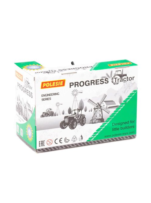 Polesie Toys  91222 lendkerekes, hátrahúzós traktor ZÖLD