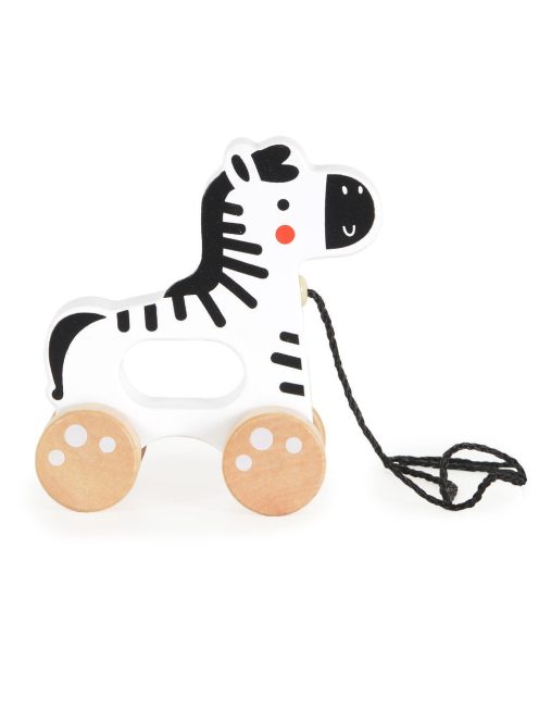 FAJÁTÉK húzható zebra FEHÉR