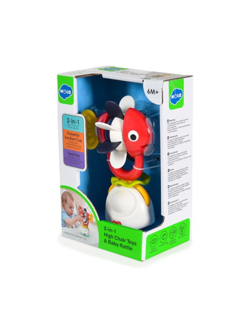 HOLA játék etetőszékre 2IN1 rágóka PIROS HAL