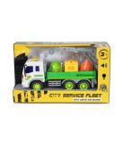 Moni Toys Kisautó szelektív kukákkal 1:16 színes