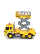 Moni Toys Kisautó emelődarus teherkocsi 1:16 sárga