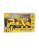 Moni Toys Kisautó emelődarus teherkocsi 1:16 sárga