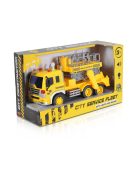Moni Toys Kisautó emelődarus teherkocsi 1:16 sárga