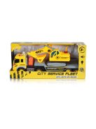 Moni Toys Kisautó teherkocsi darusautóval 1:16 sárga/szürke