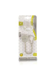 STAR cumi -játszócumi és cumilánc SZÜRKE