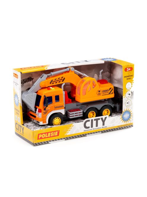 Polesie Toys  exkavátoros teherautó City SÁRGA